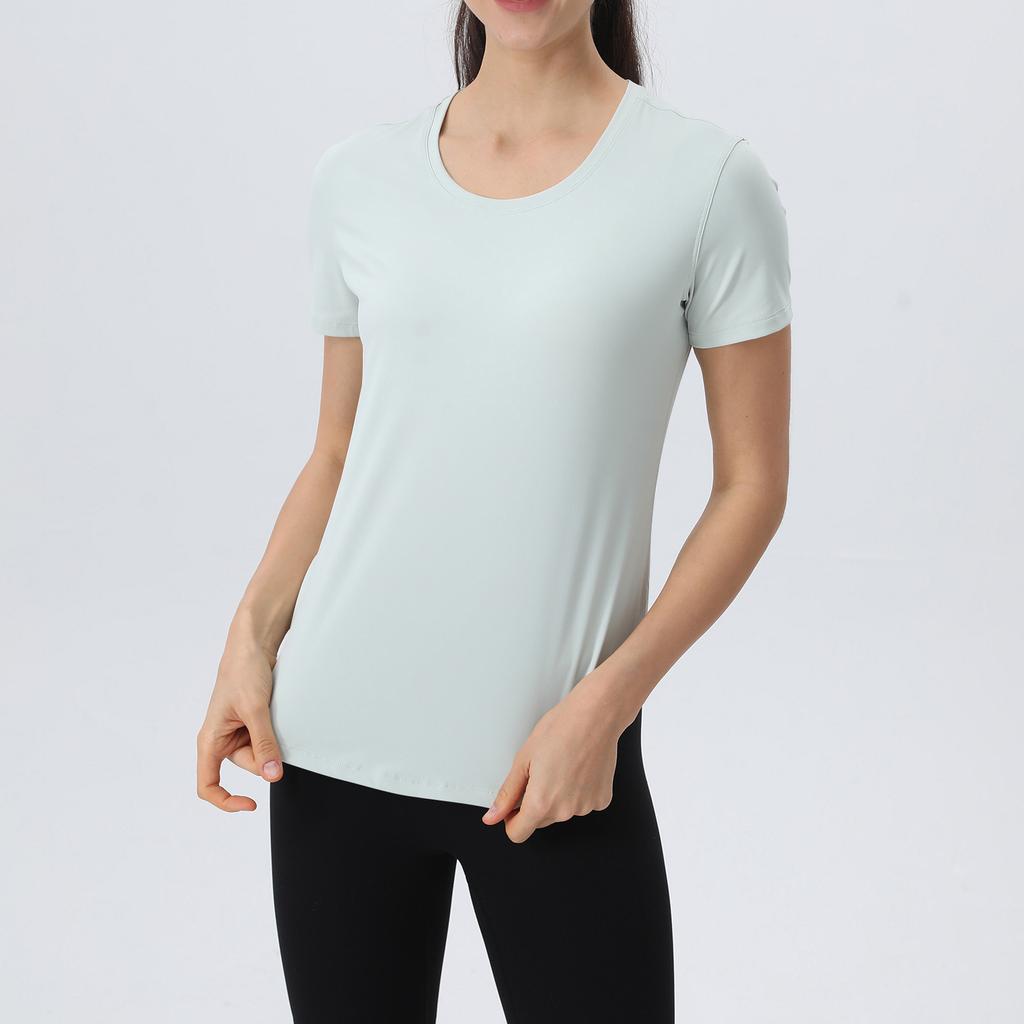 Workout Tank Tops Yoga Open Back Shirts Loose Fit Athletic Sports Sleeved Top