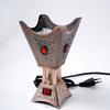 220V Plug-in Middle Eastern Incense Burner Metal with Diamond for OUDH Sandalwood Electric Cone Censer Not Fit for 110V Voltage