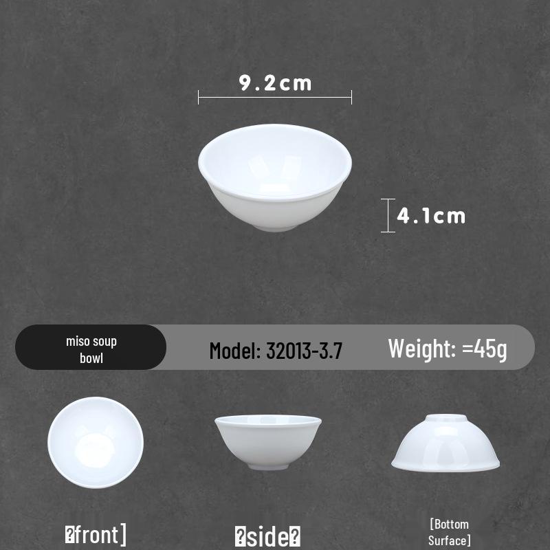 Melamine Drop-Resistant Soup, Rice, and Sauce Bowl - Ideal for Breakfast, Porridge, or Hot Pots
