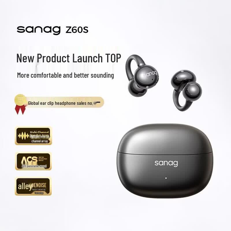 Sanag Z60 Open-Ear Clip-On True Wireless Bluetooth Earbuds