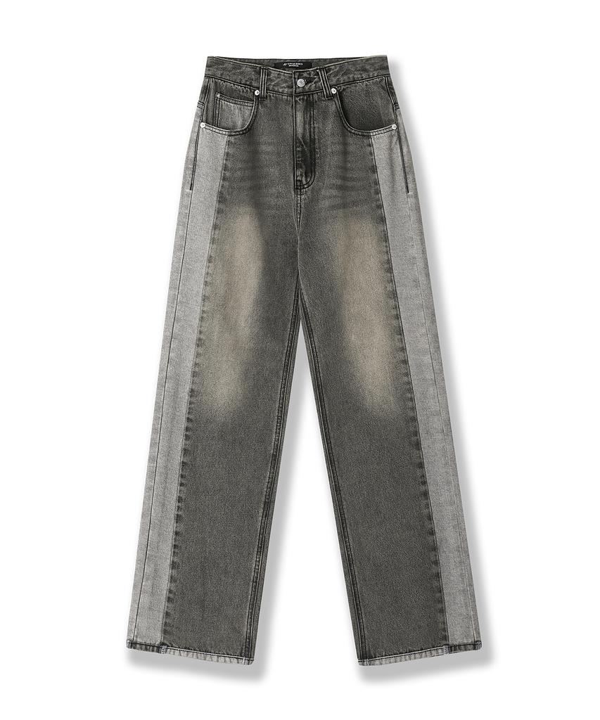 AVANDRESS Two-Tone Wide Pants Black