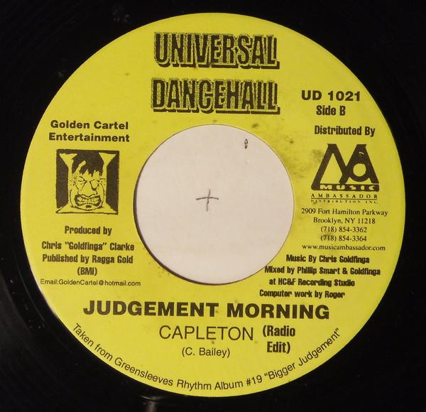 7inch Record CAPLETON - Judgement Morning UD1021 Universal Dance US Reggae, Ska & Dub Used