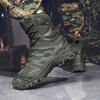 High-Top Herrenschuhe Outdoor Schnürschuhe Dicksohlige Robuste Kampfstiefel Rutschfeste Lässige Wanderschuhe