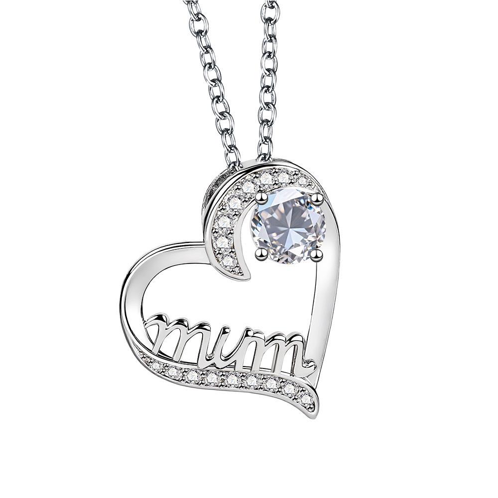 Elegant Heart Pendant Necklace for Mom - Perfect Mother s Day Gift