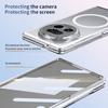 Metal Camera Edge Buttons Magnet Adsorption Tempered Glass Protect Case For Honor Magic V 5 V5 MAGIC V3 Camera Protection Cover