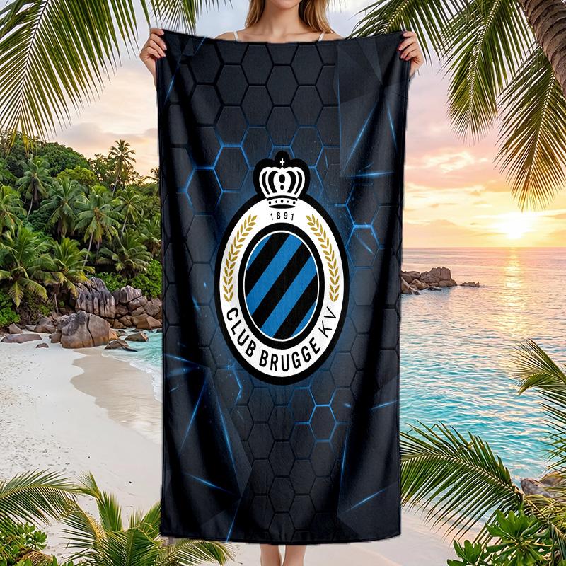Club Brugge FC Print Quick Dry Beach Towel Microfiber Absorbent Portable Travel Swimming Towel