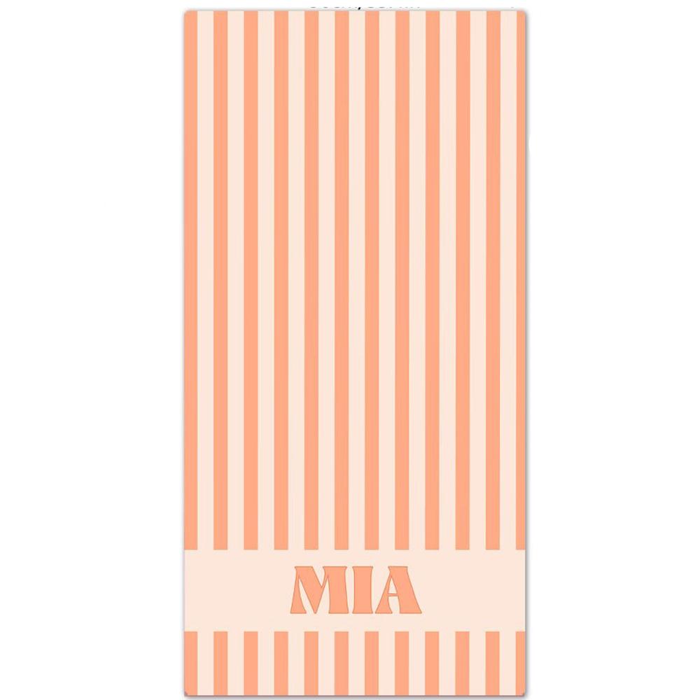 Personalized Striped Beach Towel Custom Name/Logo Oversized Microfiber Towel Summer Party Gift for Beach Swimming Bath Sports