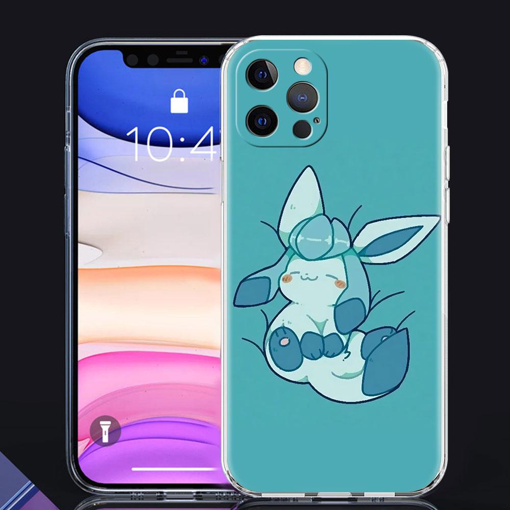 Clear Cover For Apple iPhone 13 11 14 Pro Max 12 Mini Soft Phone Case XR SE 2020 7 8 Plus X XS 6S Shell Pokemon Cute Eevee Lunda