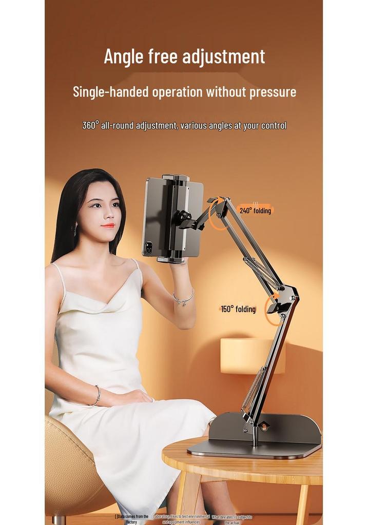 Multifunctional Bluetooth Metal Stand: Bedside Holder for Phone, Tablet & Mini Live Streaming