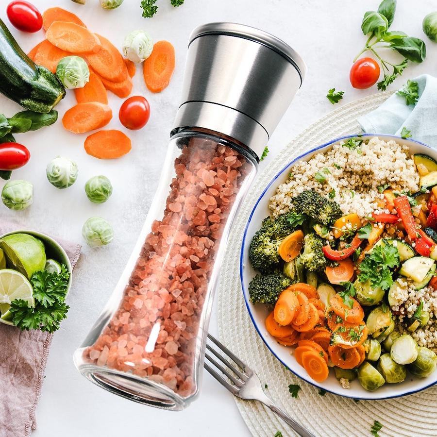 180/200ML Młynek do pieprzu ze stali nierdzewnej i szkła Ręczny Młynek do soli i pieprzu Gadżet kuchenny Pojemnik na przyprawy Młynek Młynek Narzędzie gospodarstwa domowego