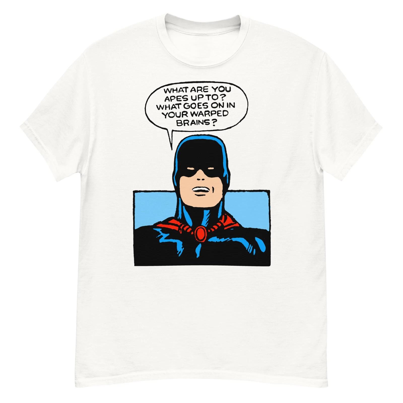 Funny vintage comic panel What goes on in your warped brains? t-shirt S