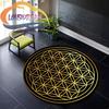 Sacred Planet Geometry Flower of Life Round Child Cushion Bedroom Floor Mat Computer Chair Area Decoration Carpets Bed Room