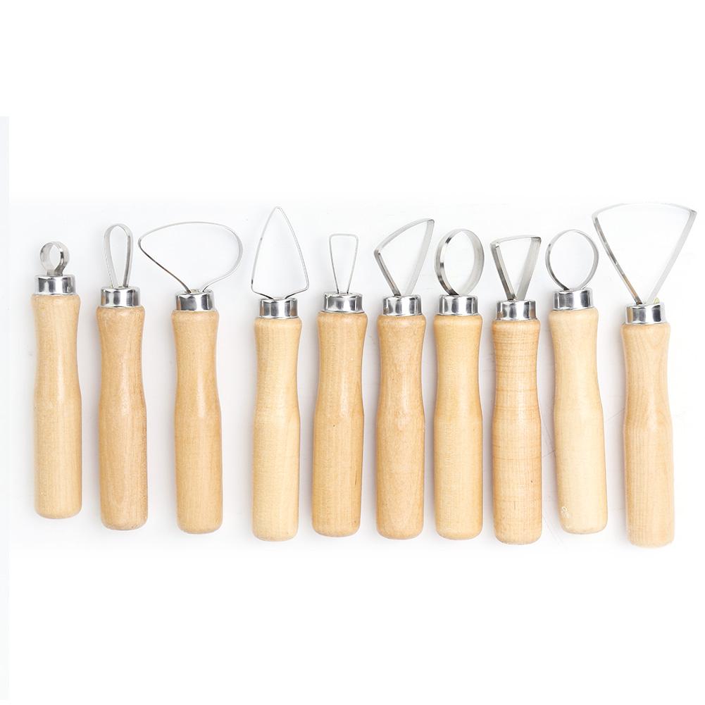 10pcs Clay Pottery Sculpture Wax Soap Modelling Carving Tools Set