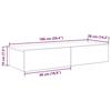VidaXL Wall Shelf with Drawers Smoked Oak Engineered Wood, Wall Shelf with Cabinet, Wall Storage Unit, 859990