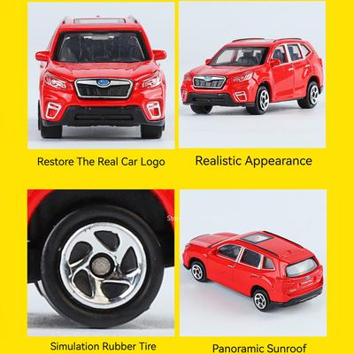 Scale 1:64 Subaru Forester Alloy Car Model Toy Metal Body Sliding Miniature Sports Cars Models Boys Exquisite Birthday Gifts