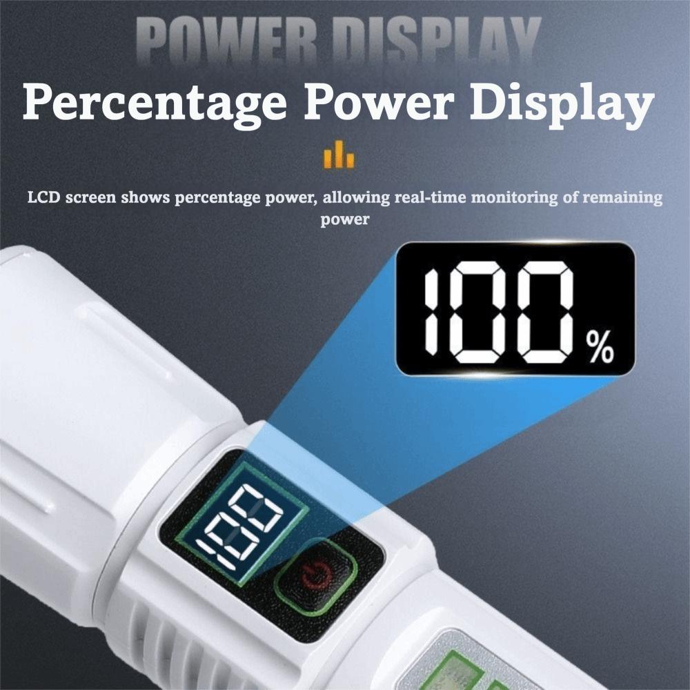 Red Blue Warning Light Super Bright Torch Waterproof Rechargeable Flashlight  Camping