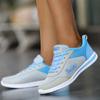 Women's Sneakers Breathable Fashion  New Trainers Solid Color Sneakers Women Mesh Fabric Lace Up Woman Shoes Female Footwear