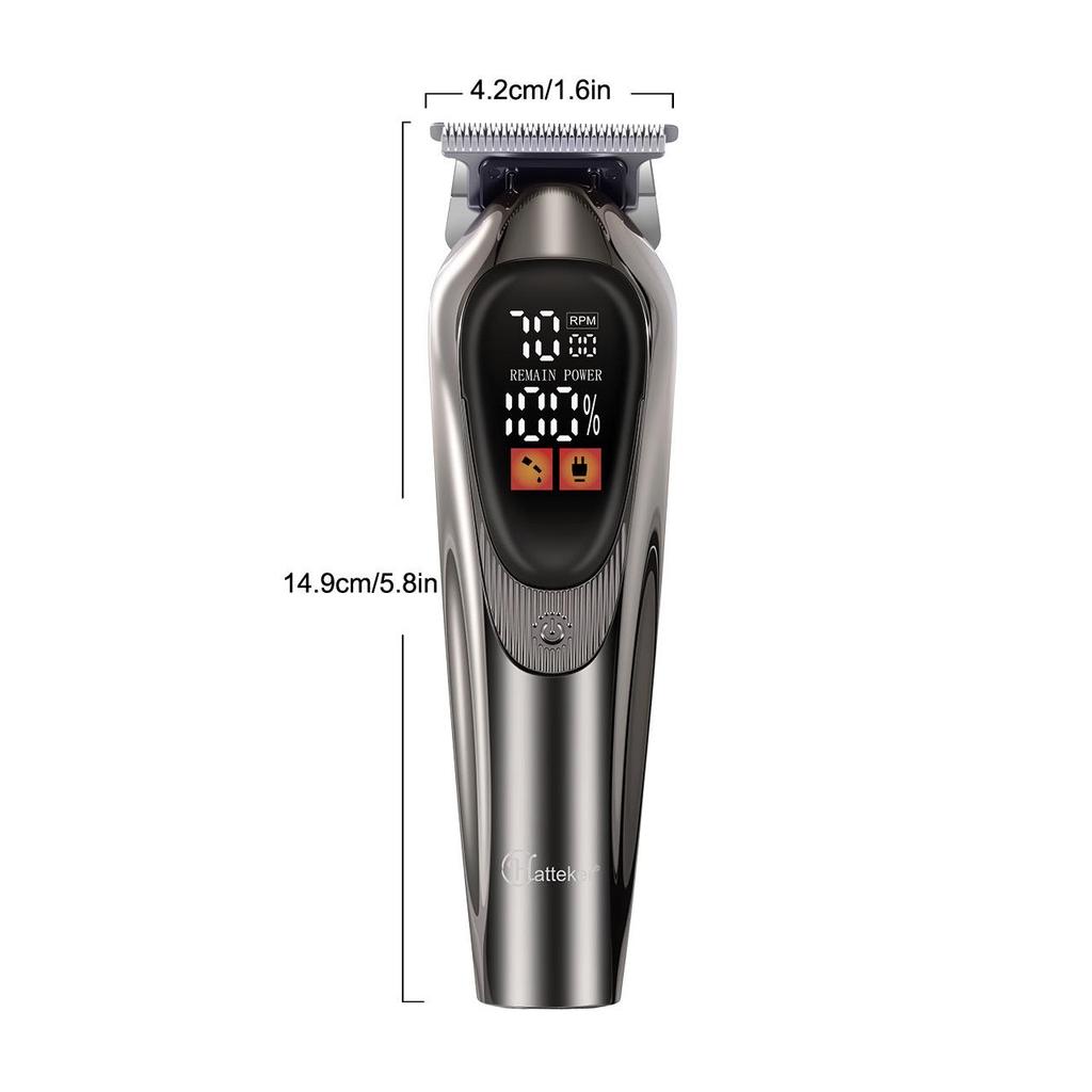 Hatteker Multifunctional Hair Clipper 6000/7000RPM Motor with Stainless Steel Blade & USB Charging