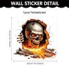 Halloween Wall Stickers 3D Effect Broken Wall Zombies Broken Wall Floor Stickers Pvc Self-Adhesive Bedroom Living Room Horror
