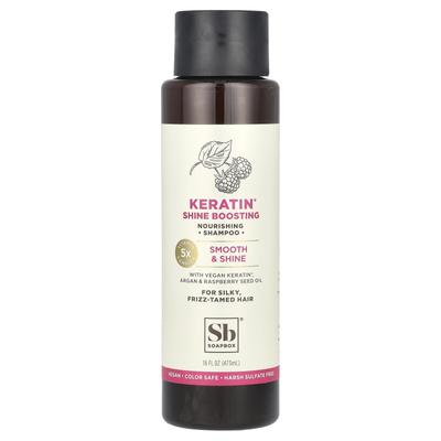 Shampoo nutriente, cheratina lucidante, per capelli crespi e spenti, 16 fl oz (473ml)