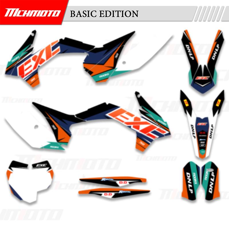 MCHMFG For KTM EXC EXC-F 125 250 300 350 450 2014-2016 SX SXF 2013-2015 Full Graphics Decal Stickers Number Name Decals