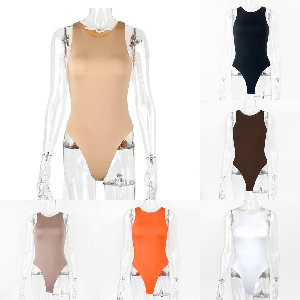 Sommer Streetwear Bodysuit Mit Doppellagigem Milchseidenstoff Für Damen