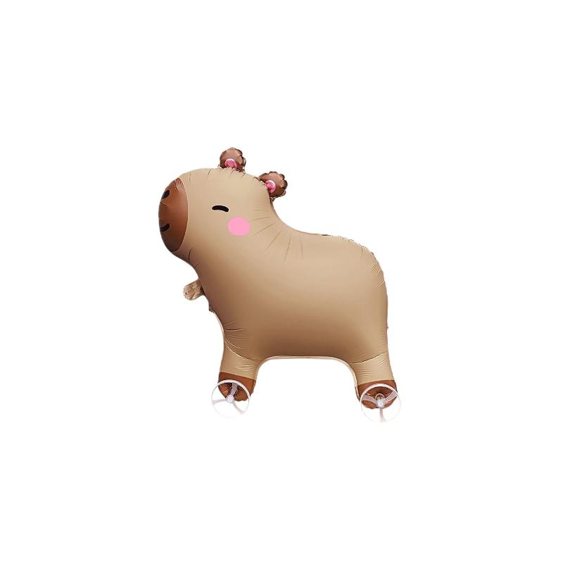 1/3Pcs Sika Deer Lion Triceratops Crocodile Rooster Walking Animal Balloons Large Animal Balloon With Wheels For Kids Toys