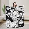 DBZ Goku Manga Blanket Fleece Throw Blankets Home Couch Portable Soft Warm Bedspreads,