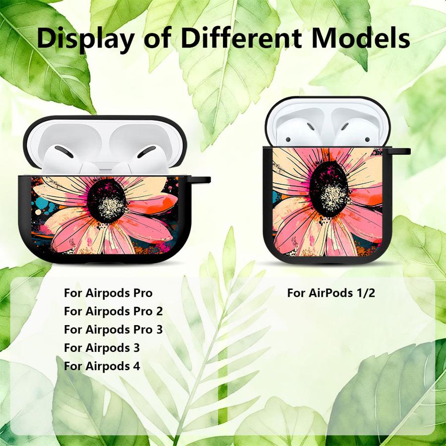 Graffiti Daisy Flowers Earphone Cases Cover Case For Airpods Pro2 4 Pro3 1 Pro 2 3