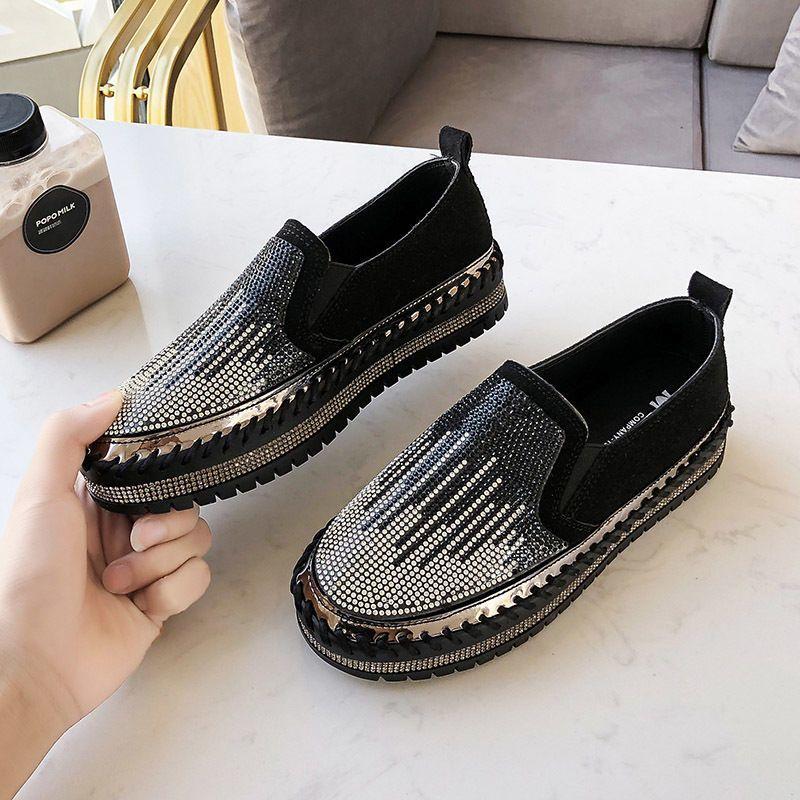 Fashion With Crystals Rhinestone Spring Autumn Fashion 2024 Women's Shoes Diamond Vulcanized Shoe Designer Luxury Light Ladies Footwear