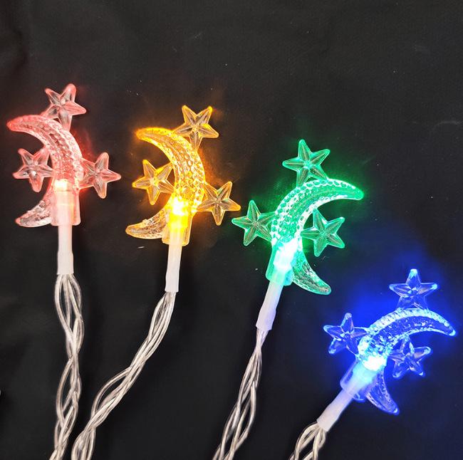 Middle East Moon & Star LED String Lights for Bedroom Atmosphere