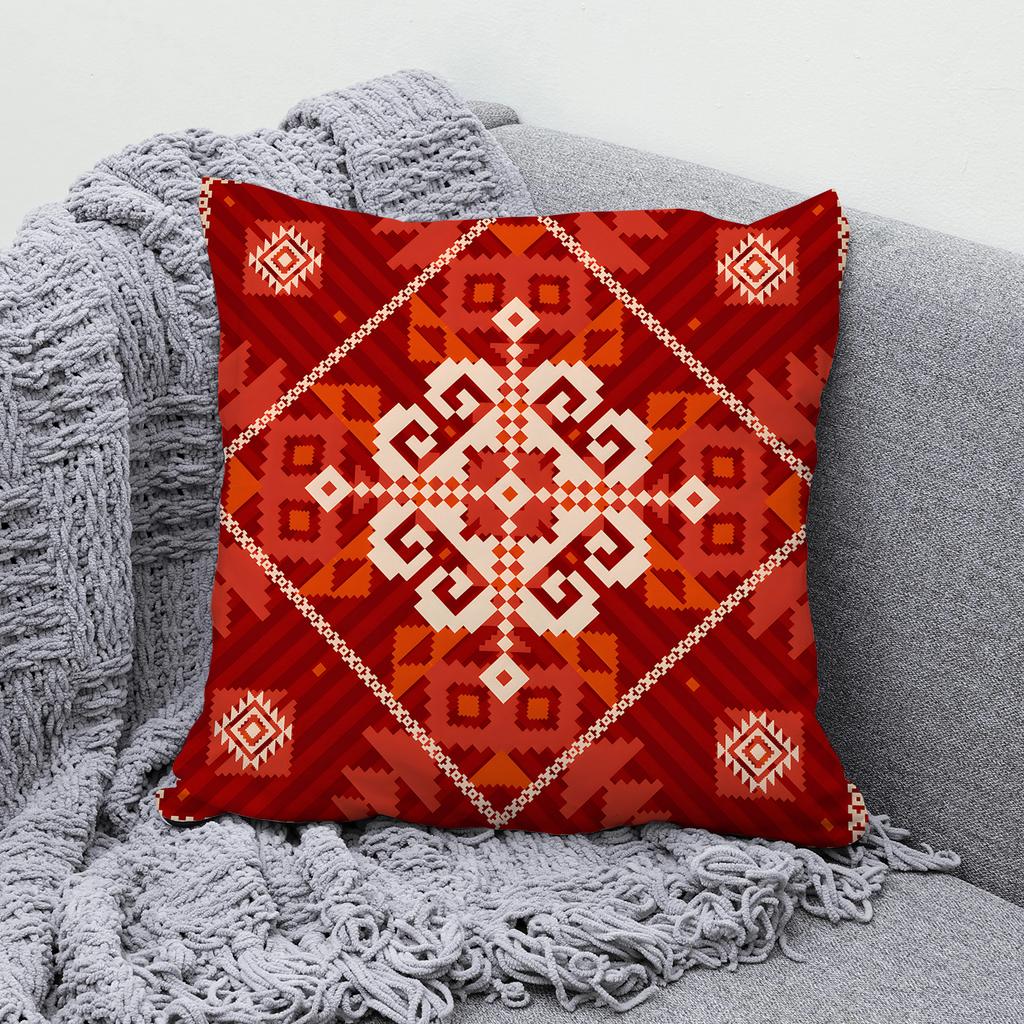 Home Decor Bohemian Pattern Geometric Pillow Covers Pattern Cushion Cover Suitable for Sofa Bedroom Car Pillow Cover