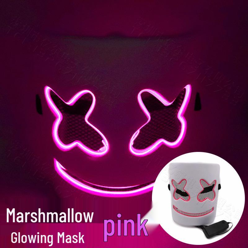 Marshmello LED Glowing Mask for EDM Festivals & Halloween.