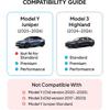 Wigoo Tesla New Model Y Juniper & Model 3 Center Console Organizer [Double Layer Space, Slide Smoothly] Model 3 (2024~2025)/New Model Y Juniper