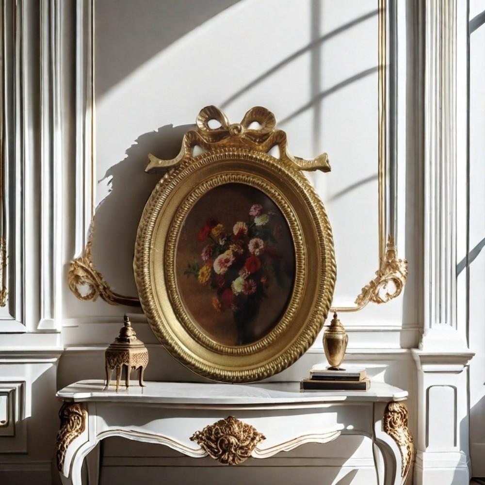Exquisite European Style Vintage Photo Frames Gold Classical Resin Picture Frame Creative Retro Photo Frame Ornament Photo Props