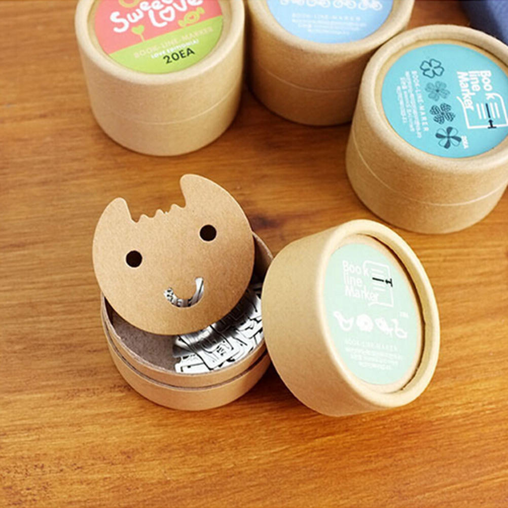 

20 шт. Мини-металлические школьные папки-закладки и милые коробки lsus