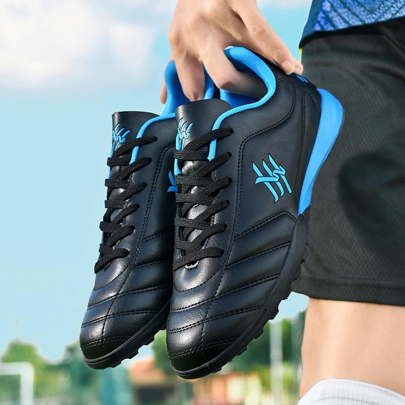 Football Shoes Boys and Girls Tf Broken Nails Artificial Turf Teen Students AG Nail Leather Foot Outdoor Training Shoes