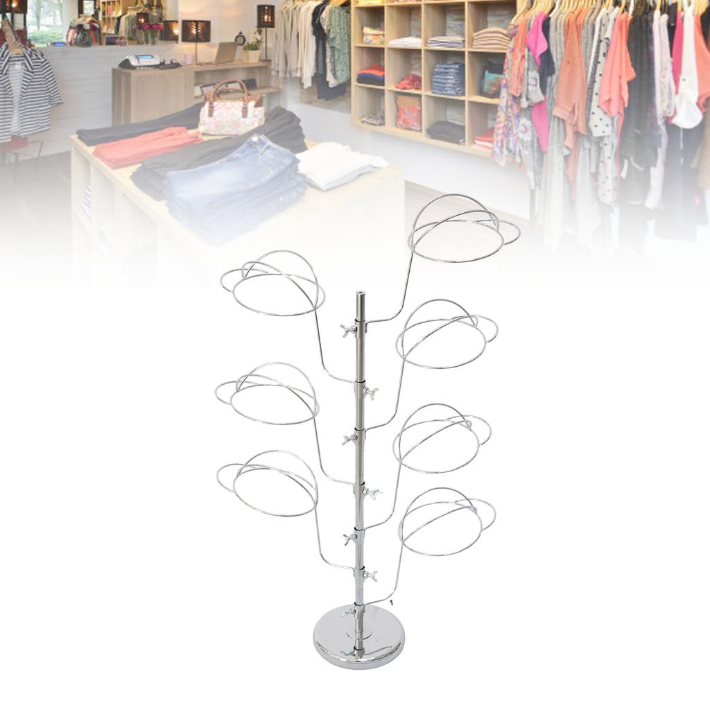 Stojak na kapelusze 7-poziomowy Metalowy stojak do ekspozycji kapeluszy do sklepu