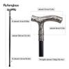 Silver Wolf Head Flower Totem Relief Walking Cane Fashion Walking Stick Gentleman Crosier Knob Walking Stick 93cm