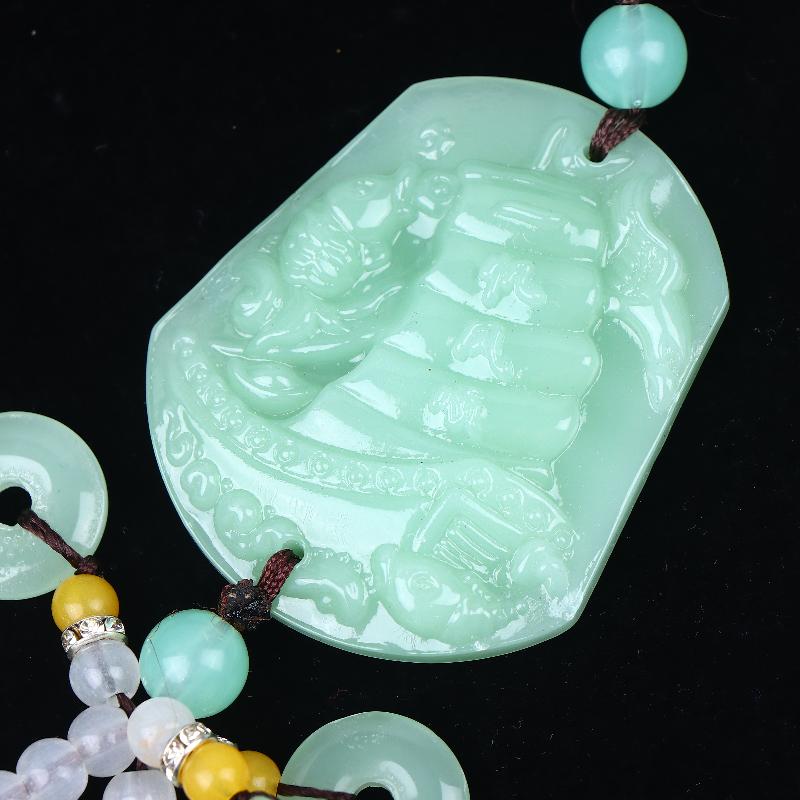 1Pc Chinese Luck Car Accessory Rearview Mirror Pendant Suitable For For Asian Culture Decor & Driving Amulet