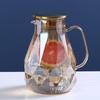 Segana Champagne Diamond Borosilicate Glass Pitcher & Cup Set
