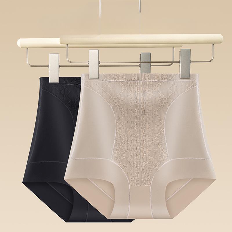 Women's High-Waist Briefs - Tummy Control Breathable Mesh Underwear,Seamless Underwear, Comfortable Daily Wear