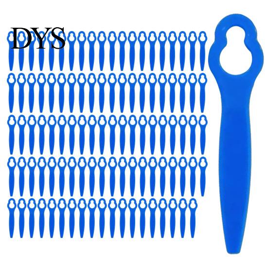 Heavy Duty Trimmer Cutter 100 Pcs Replacement Blades for Ferrex Grass Trimmer, Cordless Parts Lawn Care Blades, Plastic Garden Weed Trimming