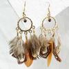 Bohemian Feather Tassel Drop Earrings Lightweight Hypoallergenic Handmade Feather Ear Drops Jewelry For Women