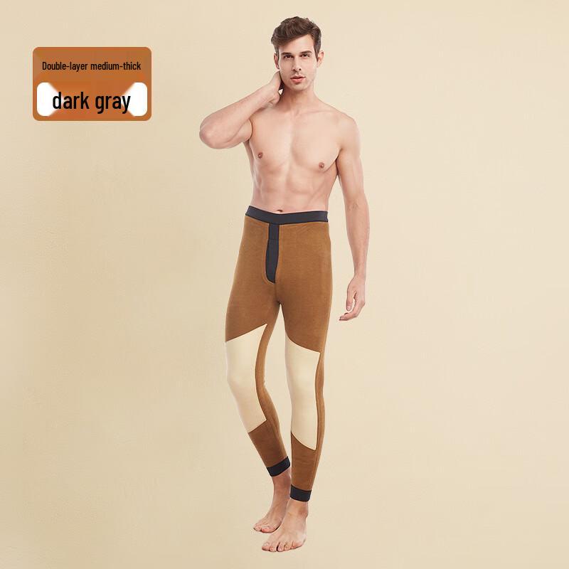 

Mu Qingqing Men s 92107 Slim Fit Warm Trousers L