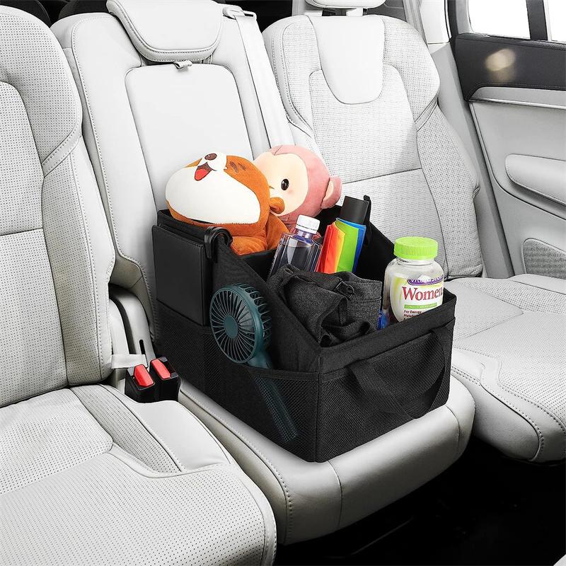 Black Car Trunk Organizer High Capacity Trunk Storage Organizer Box Save Space Car Seat Organizer Car Trunk Storage Box