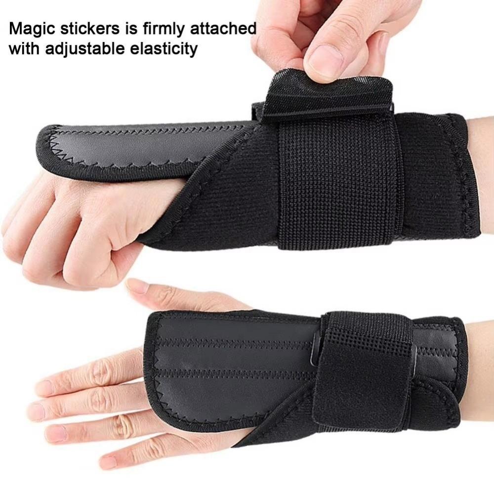 New Black Wrist Brace Adjustable Soft Wrist Support Aluminum Plate Compression Splint Stabilizer Secure Fastening