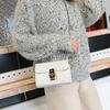Women's Rhombic Shoulder Bag Fashion Rhombic Chain Lock Diagonal Small Square Bag