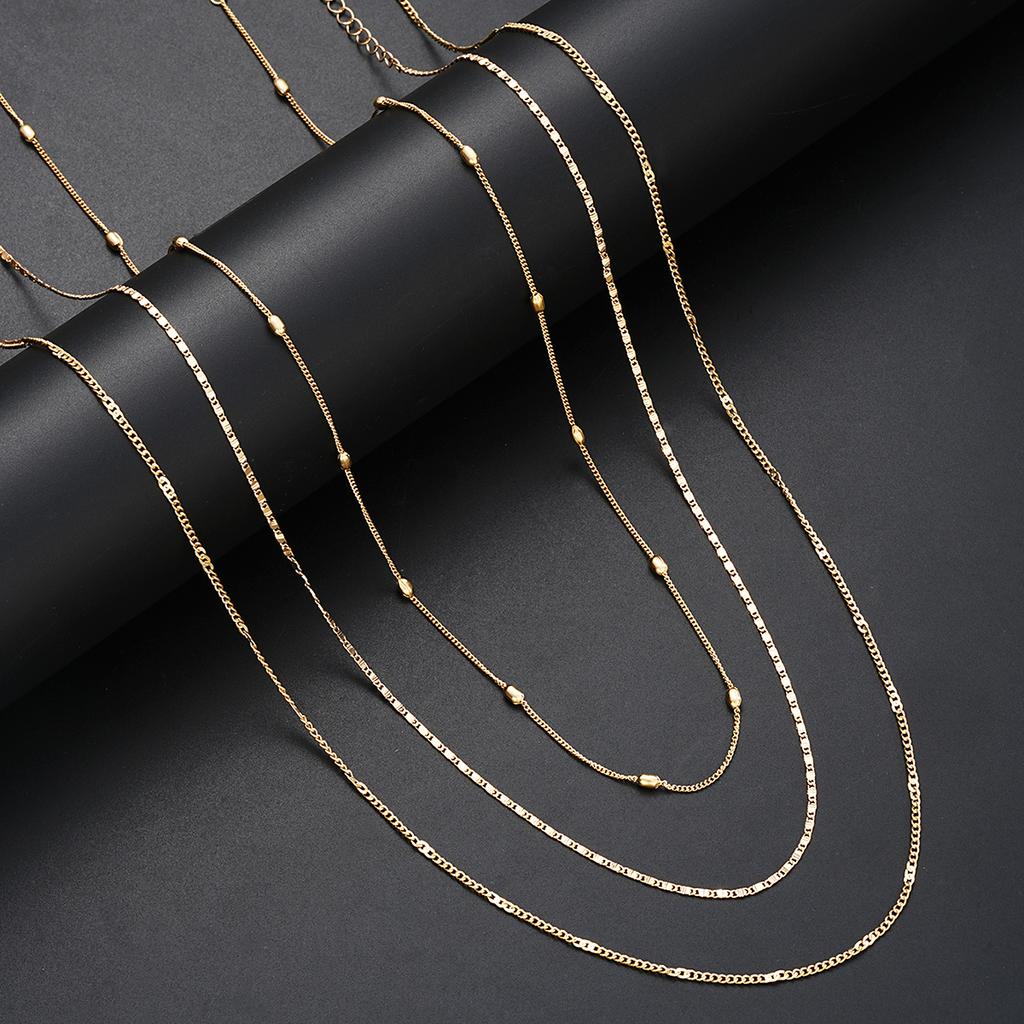 3Pcs/Set Summer Beach Belly Body Chains For Women Simple Gold Color Sequin Waist Chain Female Sexy Bikini Body Jewelry Accessory