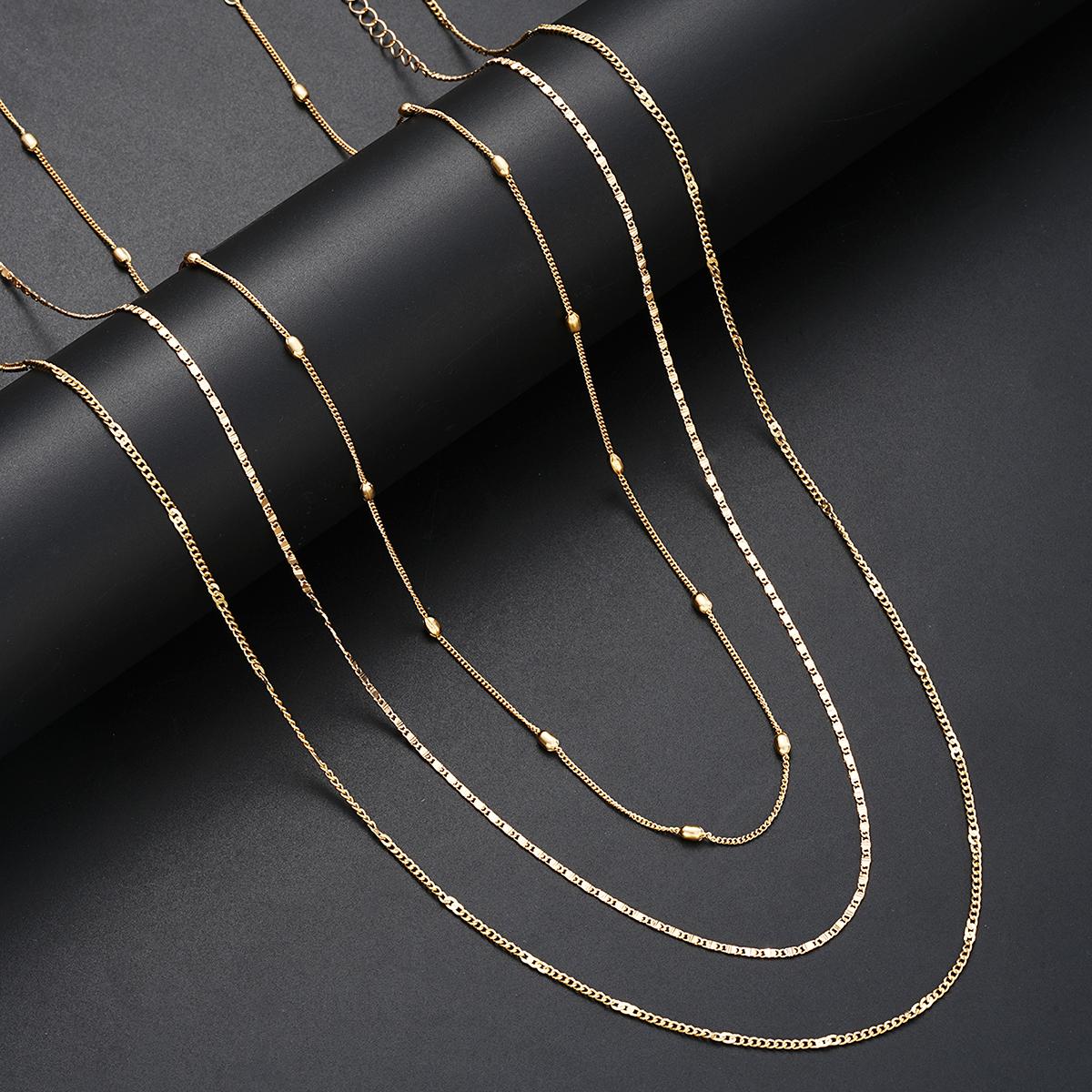 

3Pcs/Set Summer Beach Belly Body Chains For Women Simple Gold Color Sequin Waist Chain Female Sexy Bikini Body Jewelry Accessory